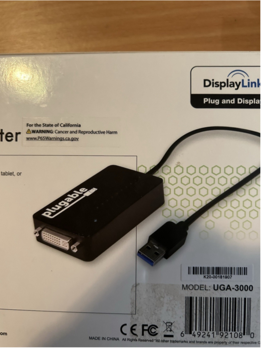 Plugable USB 3.0 Multi-Display Adapter Bus Powered Mirror/Extend Computer Dsplay - Picture 5 of 8